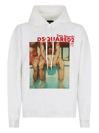 Dsquared2 Tom Bianchi graphic hoodie - White