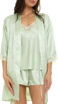 Flora Nikrooz Sabrina Travel Pajamas & Robe Set in Mint at Nordstrom, Size X-Small