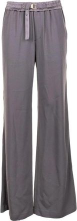 Ami Wijde Broek met Riem - Dames - Wijde Broeken - Grijs - S - Broeken