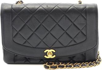 Chanel Lambskin Diana Flap Shoulder Bag