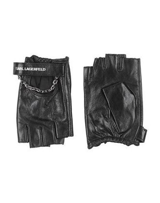 Karl Lagerfeld CHAIN DETAIL FINGERLESS GLOVES