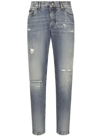 Dolce & Gabbana straight-leg cotton jeans - men - Cotton - 56 - Blue
