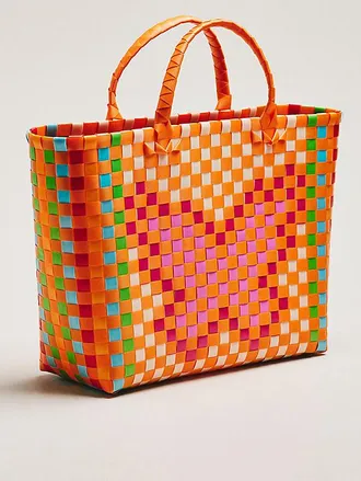Farm Rio Multi-Colored Woven Tote Bag