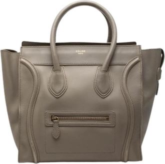 Celine Pre-owned Vintage Tote Bag - Dames - Vintage Shopper - Grijs - ONE Size - Leer - Vintage
