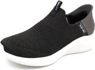 Skechers Womens Ultra Flex 3.0 Smooth Step Sneaker, Black, 2.5 UK