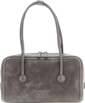 Marge Sherwood Top-zip Leren Handtas - Dames - Schoudertassen - Grijs - ONE Size - Leer - Tassen