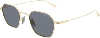 Montblanc MB0472S 001 Mens Sunglasses Gold Size 50