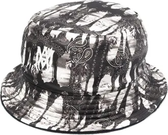 Amiri logo-embroidered reversible bucket hat - men - Silk/Cotton - One Size - Black