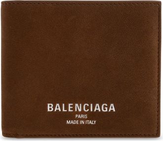 Balenciaga Leren Portemonnee met Logo - Heren - Portefeuilles - Bruin - ONE Size - Leer - Accessoires
