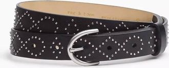 Rag & Bone Womens Maisie Studded Leather Belt In Black