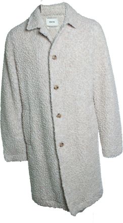 Destin Kestin, Edinburgh overcoat in oatmeal wool fleece