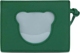 Furla bear-cutout card holder - unisex - Leather - One Size - Green