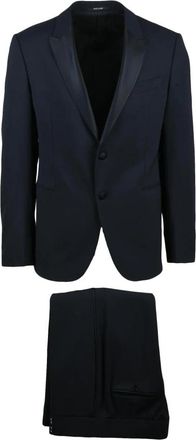 Emporio Armani Smokingpak - Heren - Business pakken - Blauw - L - Wol - Kostuums