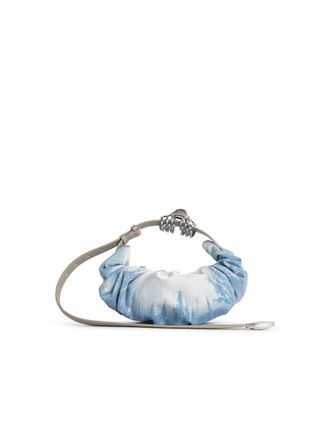 Diesel Blaue Denim-Tasche Hobo Grab D aus Satin