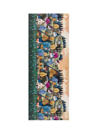 Atticgo Alfombra de cocina lavable paisaje multicolor 52x200 cm