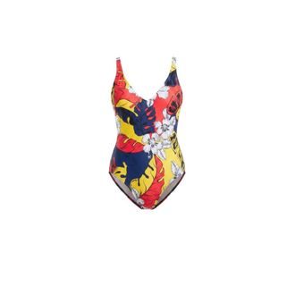 Moschino Badmode, Dames, Veelkleurig, M, Polyester, One Piece Floral Swimsuit