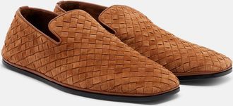 Bottega Veneta Palazzo Intrecciato suede loafers