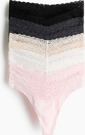H&M 10er-Pack Tangas aus Spitze - Pink