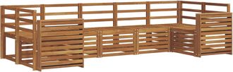 vidaXL Conjunto De Sof&aacute;s De Exterior 7 Uds. Natural Vidaxl