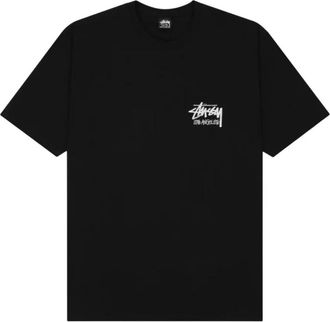 St&uuml;ssy Tops, Heren, Zwart, M, Katoen, T-Shirts