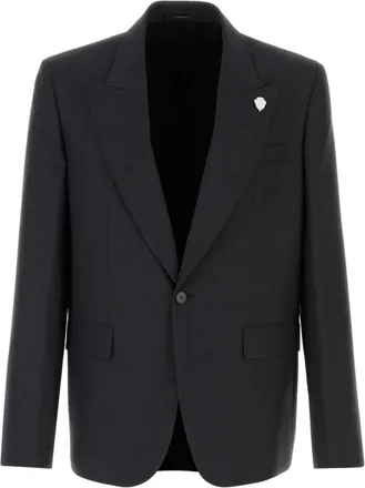 Gucci Grey Notched Lapel Blazer