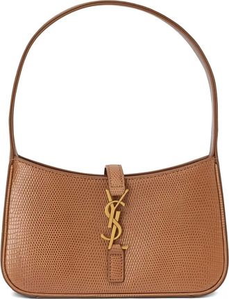 Saint Laurent Schoudertas met logoplakkaat - Bruin