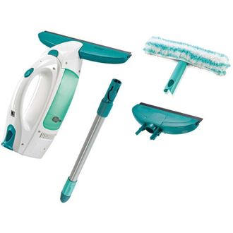 Leifheit Limpieza - Limpiaventanas Window Cleaner Con Aspirador Y Mopa, Barra De 43 Cm Y Boquilla De Aspiraci&oacute;n De 17 Cm 51016