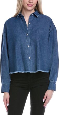 7 For All Mankind Cropped Button-Down Shirt
