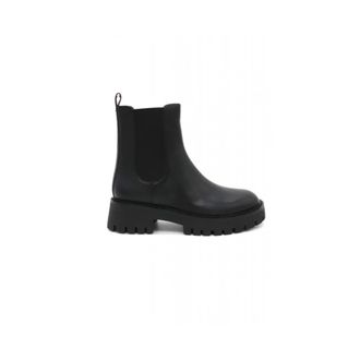 Michael Kors Schoenen, Dames, Zwart, 38 EU, Leer, Asher Flat Bootie