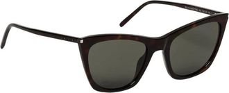 Saint Laurent Accessoires, Dames, Beige, ONE Size, Kate Dunne Cat Eye Zonnebril