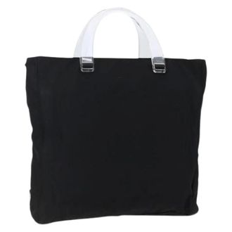Prada Pre-owned Tote Bags, female, Black, Size: ONE SIZE Pre-owned Vintage Nylon Tote Bag