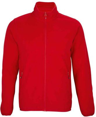 SOLS Heren Factor Fleecejack met rits (Rood)