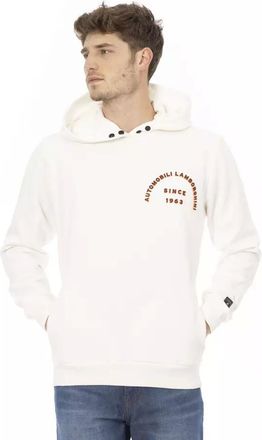 Automobili Lamborghini White Cotton Men Mens Sweater
