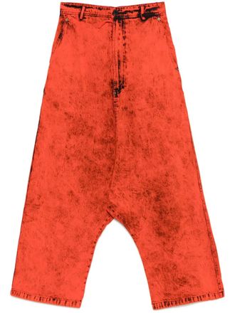 Rundholz drop-crotch trousers - women - Cotton - S - Orange