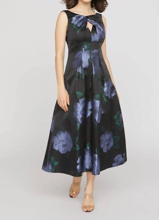 Kay Unger Mia Tea Length Dress In Black