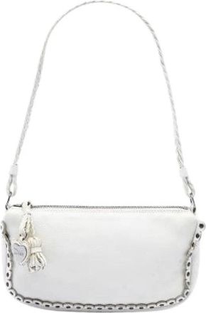 Dior Pre-owned Ethnic Shoulder Bag - Dames - Vintage Schoudertas - Wit - ONE Size - Leer - Vintage