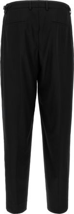 Dolce & Gabbana Double-Pinch Virgin Wool Trousers - Black