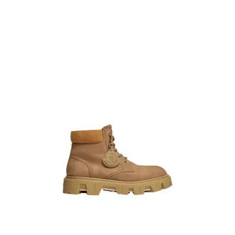 Moncler Moncler Peak City Nubuck & Suede Ankle Boots, Men, Beige, Size: 42,5