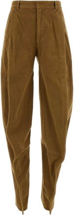 Y / Project Womens Caramel Stretch Velvet Pant - Brown Cotton - Size X-Small
