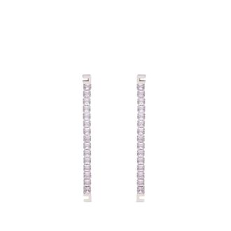 Elisabetta Franchi Strass Oorbellen - Dames - Accessoires - Grijs - Maat: ONE Size