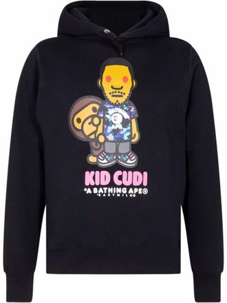 A Bathing Ape x Kid Cudi Baby Milo pullover hoodie - men - Cotton - M - Black