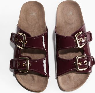 H&M Pantoletten - Red