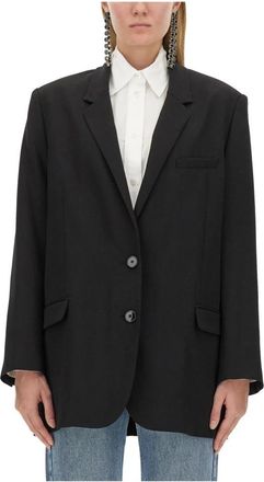 Isabel Marant Jassen Black - Dames - Blazers - Zwart - 2XS - Leer - Jassen