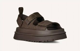 UGG Womens Goldenglow Embossed Sandals In Dense Smoke
