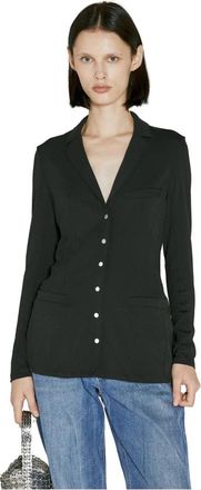 Paco Rabanne Fluid Stretch Blazer Stijl Shirt - Dames - Blazers - Zwart - XS - Jassen