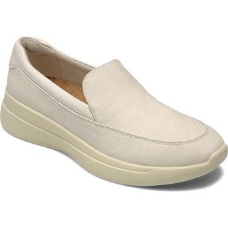 Aerosoles Felice Croc Embossed Sneaker in Eggnog at Nordstrom, Size 6.5