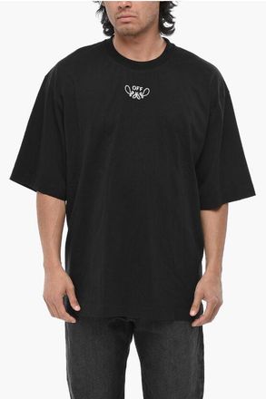 Off-white Embroidered Cotton Crew Neck T-Shirt BANDANA ARROW size 3xl
