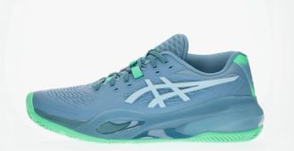 Asics Mens Gel Resolution X Padel Shoe In Saba Blue/cool Grey