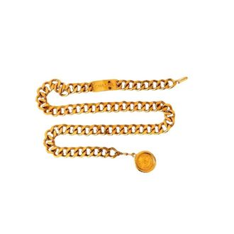 Chanel Pre-owned Vintage Large Link Belt - female - Chanel Vintage - Vintage Belts - Yellow - ONE SIZE - Pre-owned