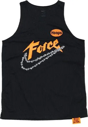 Nike Mens Nike Sports Creative Printing Running Basketball Jersey/Vest Black DH6756-352